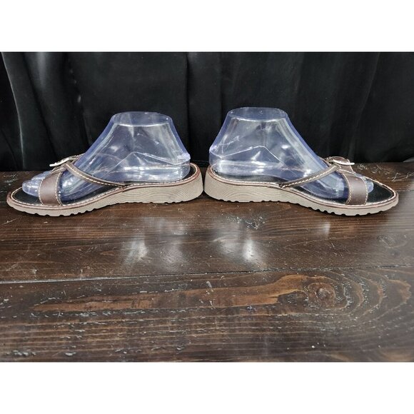 Donald J. Pliner Brown Leather Toe Ring Sandals/Sz. 7.5* - Picture 2 of 10